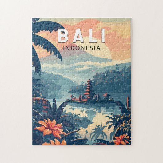 Bali Indonesië Reizen Kunst Vintage Legpuzzel (Verticaal)