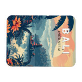 Bali Indonesië Reizen Kunst Vintage Magneet (Horizontaal)