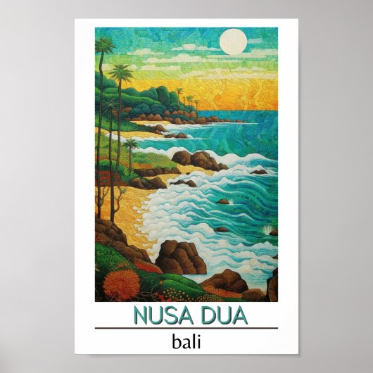 Bali Indonesië Reizen Nusa Dua Poster (Voorkant)