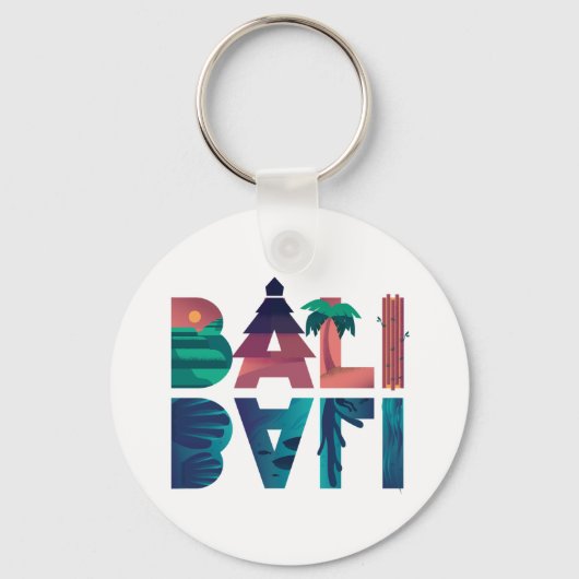 Bali Indonesië Reizen Sleutelhanger (Voorkant)
