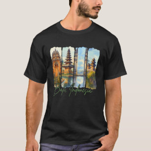 Bali Indonesië Reizen Trip Borstelstreek Souvenir T-shirt