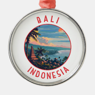 Bali Indonesië Retro Noodlijdende Cirkel Metalen Ornament