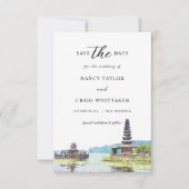 Bali Indonesië Save The Date Kaart (Voorkant)