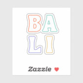 Bali, Indonesië Sticker (Vel)