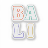 Bali, Indonesië Sticker (Voorkant)