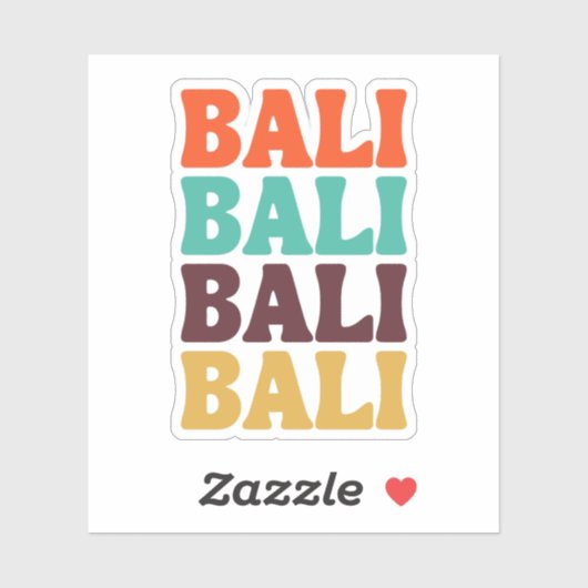Bali, Indonesië Sticker (Vel)