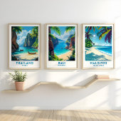 Bali Indonesië Strand Reisposter Kunst Poster