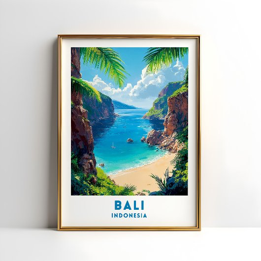 Bali Indonesië Strand Reisposter Kunst Poster
