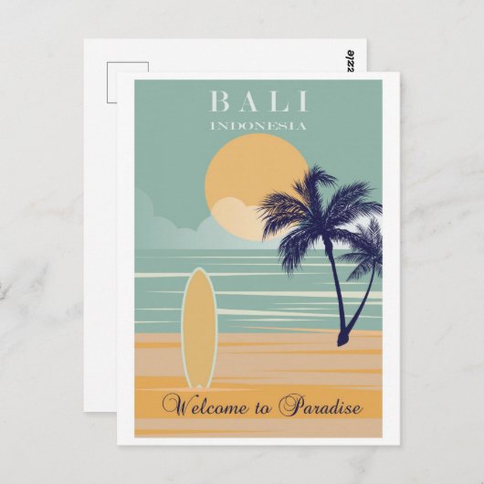 Bali Indonesië  strandreizen Briefkaart (Voorkant / Achterkant)