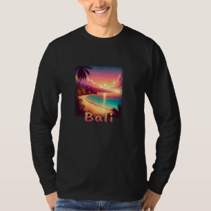Bali Indonesië Sunset Beach Oranje kleuren T-shirt