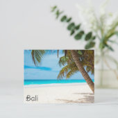 Bali Indonesië Tropical Beach Palm Tree Travel Briefkaart (Staand voorkant)