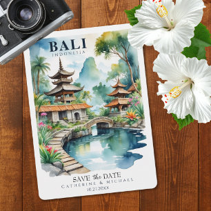 Bali Indonesië Tropische Aziatische Bestemming Tro Save The Date