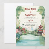 Bali Indonesië Uitzicht Bestemming Bruiloft Kaart (Voorkant / Achterkant)