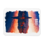 Bali Indonesië Ulun Danu Beratan Waterverf Magneet (Horizontaal)