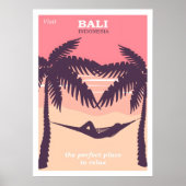 Bali Indonesië vintage poster (Voorkant)