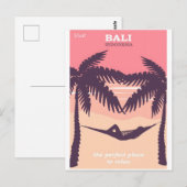 Bali Indonesië vintage poster Briefkaart (Voorkant / Achterkant)