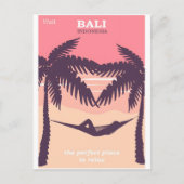 Bali Indonesië vintage poster Feestdagenkaart (Voorkant)