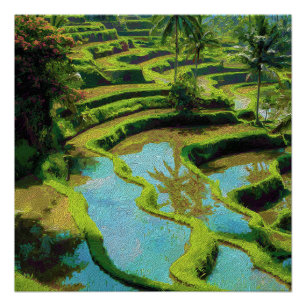 Bali Indonesië Vintage Reisposter Perfect Poster