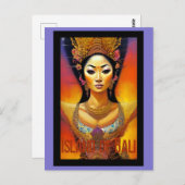 Bali Indonesië Vrouw Kleurrijke Reizen Briefkaart (Voorkant / Achterkant)