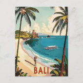 Bali, Indonesische Vintage Briefkaart (Voorkant)