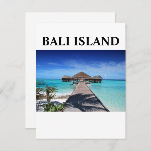 BALI ISLAND FEESTDAGENKAART (Voorkant / Achterkant)