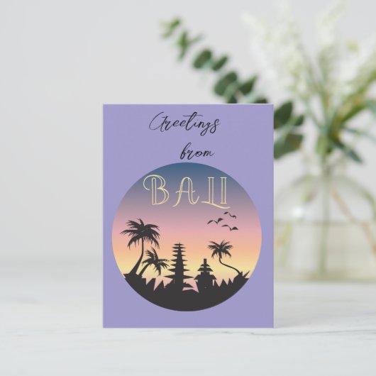 Bali Island Toerisme Teken Briefkaart (Staand voorkant)