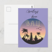 Bali Island Toerisme Teken Briefkaart (Voorkant / Achterkant)