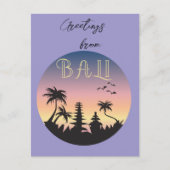 Bali Island Toerisme Teken Briefkaart (Voorkant)
