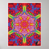 Bali Kinetic Collage Kaleidoscope Poster (Voorkant)