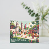 Bali Kunstfestival Indonesië Briefkaart (Staand voorkant)