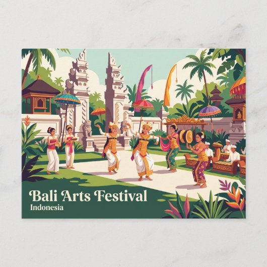 Bali Kunstfestival Indonesië Briefkaart (Voorkant)