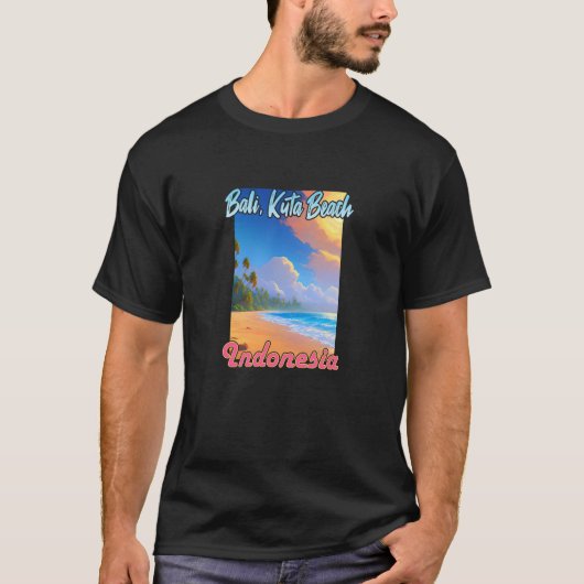 Bali Kuta Beach, Indonesië T-shirt (Voorkant)