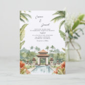 Bali Landschap Bestemming Trouwen Kaart (Staand voorkant)