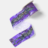 BALI LIZARD Design Blue + jouw ideeën Satijnen Lint (Achterkant)
