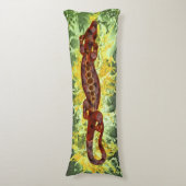  BALI LIZARD Design Red & Blue + uw ideeën Lichaamskussen (Voorkant Verticaal)