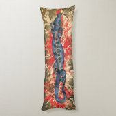  BALI LIZARD Design Red & Blue + uw ideeën Lichaamskussen (Achterkant (Verticaal))
