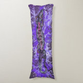 BALI LIZARD Design violet + uw ideeën Lichaamskussen (Voorkant Verticaal)