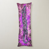 BALI LIZARD Design violet + uw ideeën Lichaamskussen (Achterkant (Verticaal))