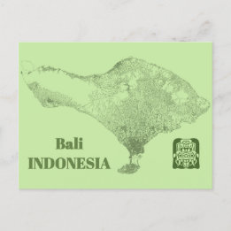 Bali Map Briefkaart
