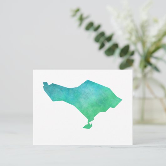 Bali Map Briefkaart (Staand voorkant)