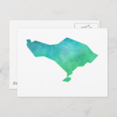 Bali Map Briefkaart (Voorkant / Achterkant)