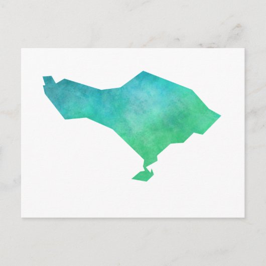 Bali Map Briefkaart (Voorkant)