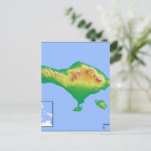 Bali Map Briefkaart (Staand voorkant)