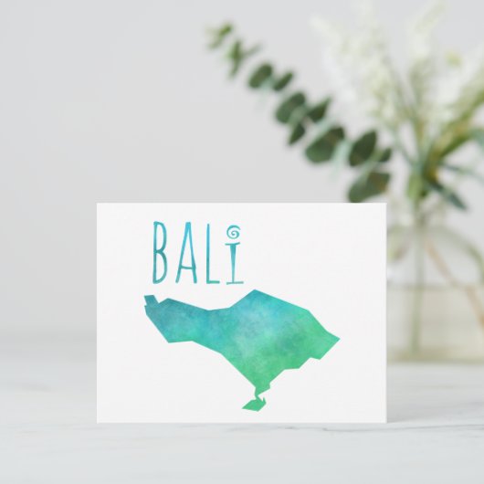 Bali Map Briefkaart (Staand voorkant)