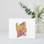 Bali-masker Briefkaart (Staand voorkant)
