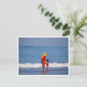 Bali Motherhood Beach Postcard Feestdagenkaart (Staand voorkant)