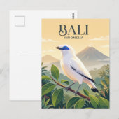 Bali Myna, Bali Indonesië Briefkaart (Voorkant / Achterkant)