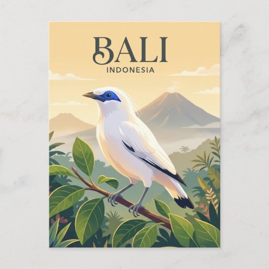 Bali Myna, Bali Indonesië Briefkaart (Voorkant)