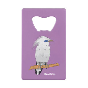 Bali Myna tropische exotische vogel Creditkaart Flessenopener
