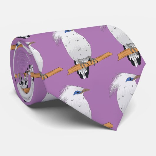 Bali Myna tropische exotische vogel Stropdas (Opgerold)